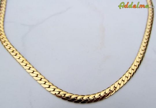 18K Solid Yellow Gold Kobra Spiga nyaklánc 500x6 C92 -utánvét is!