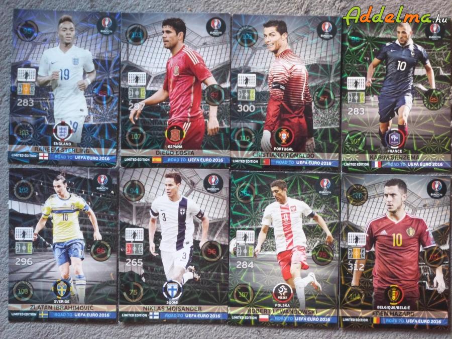 Panini Road to Euro 2016 focis kártya (Limited, Game Changer stb.)