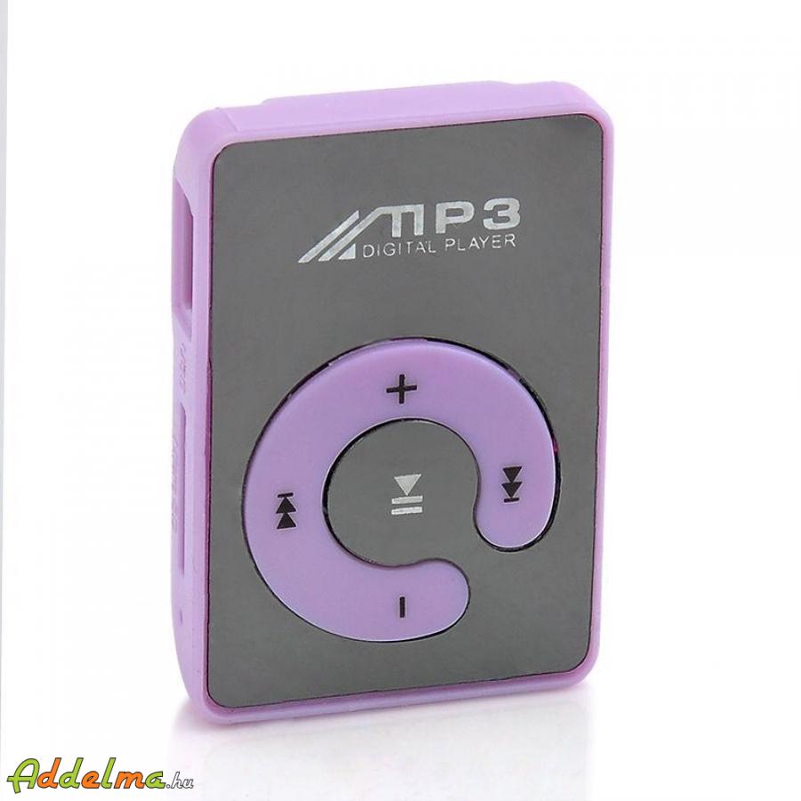 MP3 lejátszó player tükrös + ajándék fülhallgató / orgonalila
