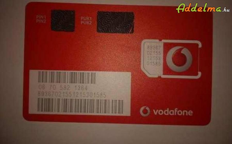 Vodafone SIM kártya feltöltős!