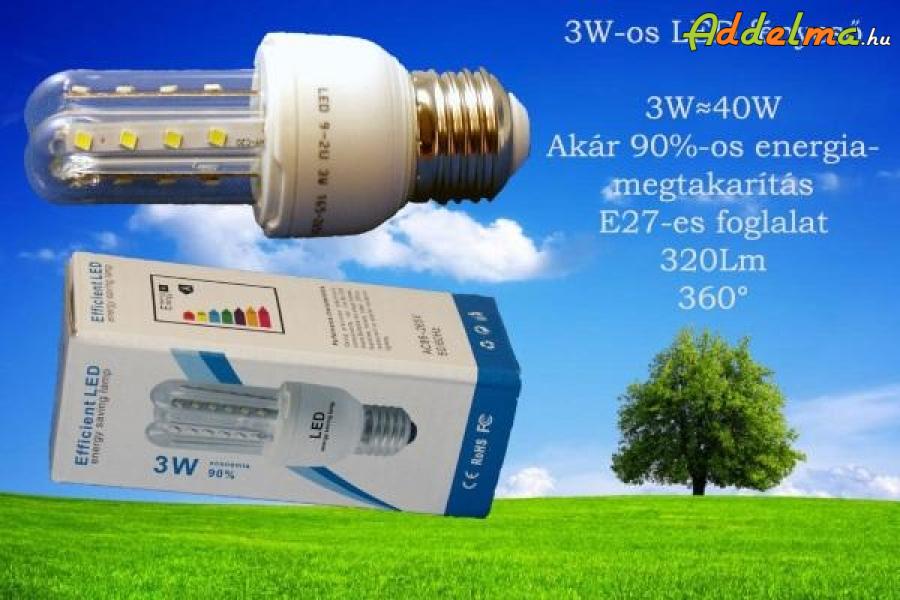 7W-os, energiatakarékos E27-es LED fénycső