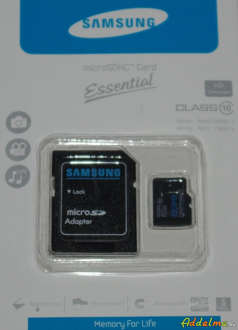 Samsung 64 GB micro SDHC kártya eladó új