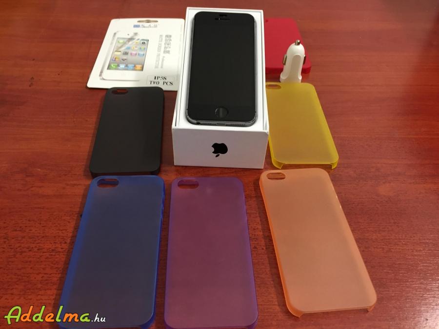 Apple iphone 5s 16gb fekete,t-mobile, ajándék kiegészítőkkel