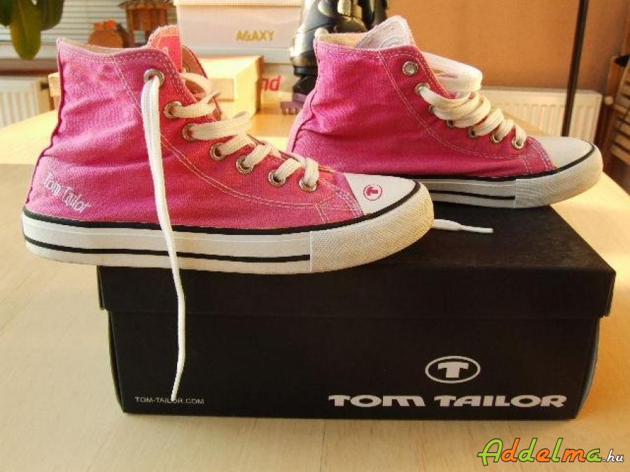 Tom Tailor 34-es rózsaszín magas szárú tornacipő