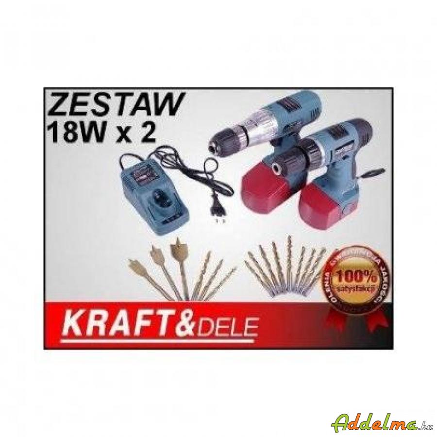 Új Kraft&dele KD570 Akkusfuró +akkus csavarbehajtó készlet 