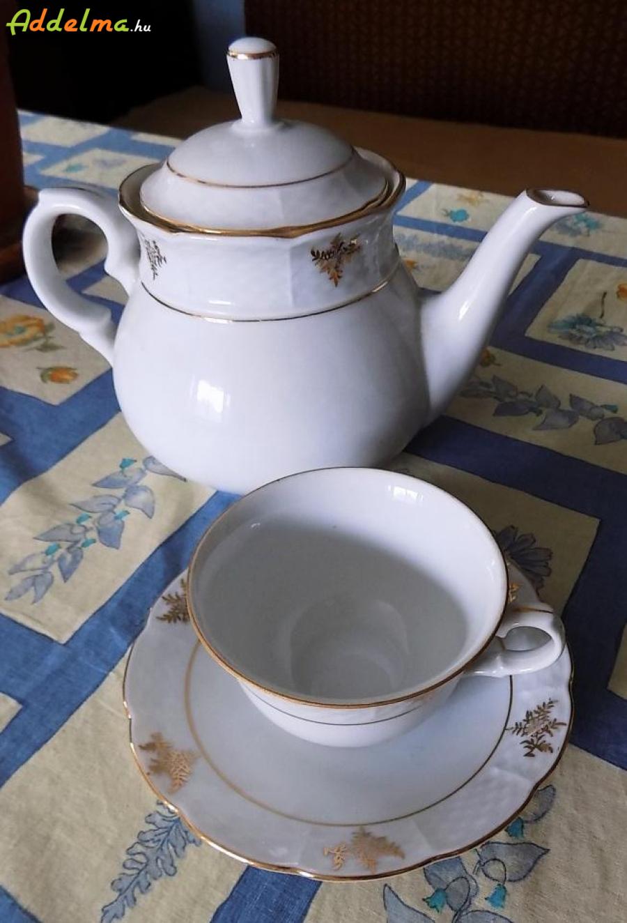 Cseh porcelán teás készlet