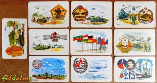 1980-as kártyanaptár (10 db)