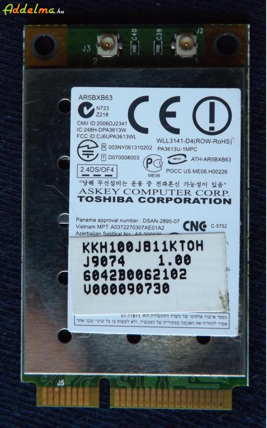 WiFi kártya (Toshiba)