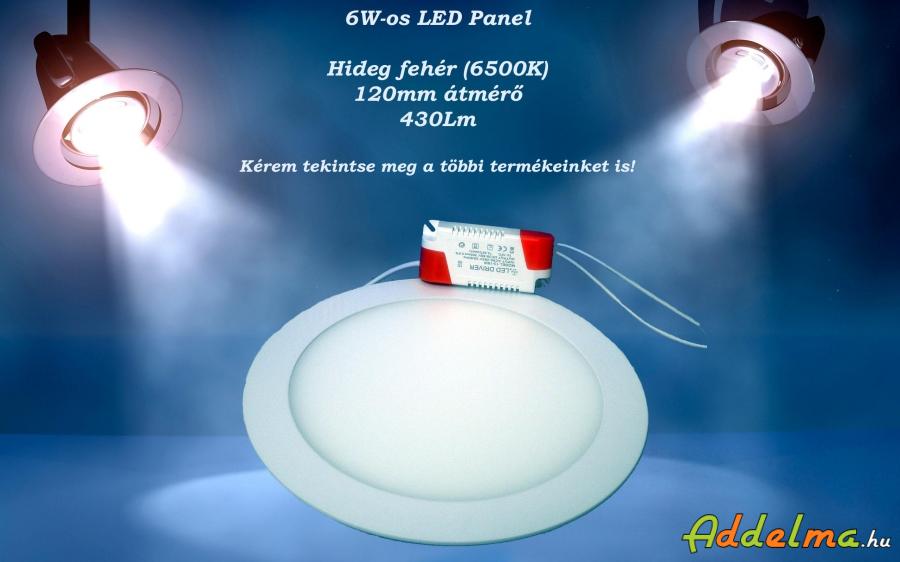 6W-os, energiatakarékos LED panel