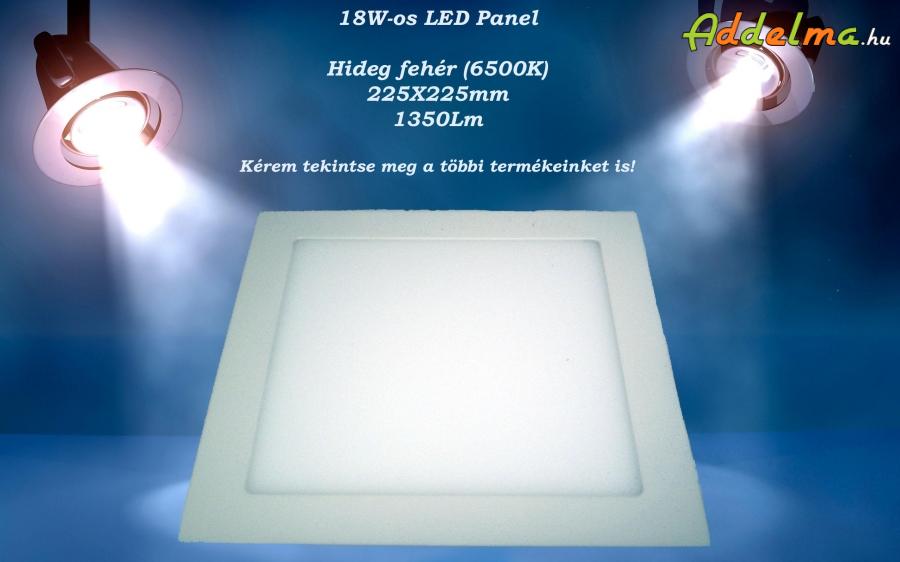 18W-os, energiatakarékos LED Panel (szögletes)