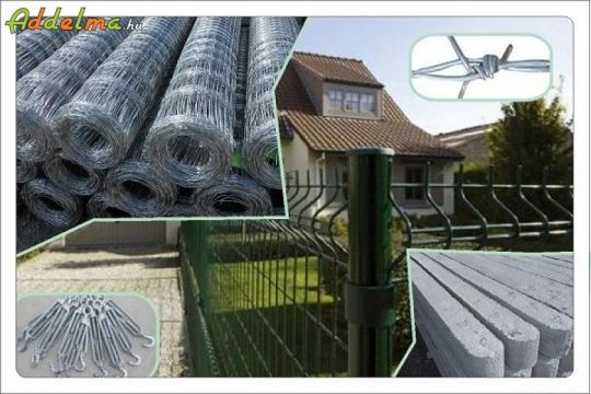 Vadháló,drótfonat,kerítés,betonoszlop, huzal
