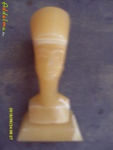Egyiptomi ÚJ alabástrom fáraó mellszobor magassága:15cm!