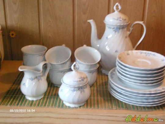Porcelán kávéskészlet+süteményes tányér, Seltman Weiden
