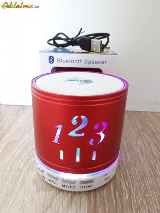 LED világítós hordozható bluetooth hangszóró hangfal rádió