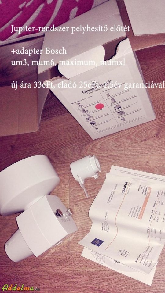 Jupiter pelyhesítő előtét + Bosch adapter