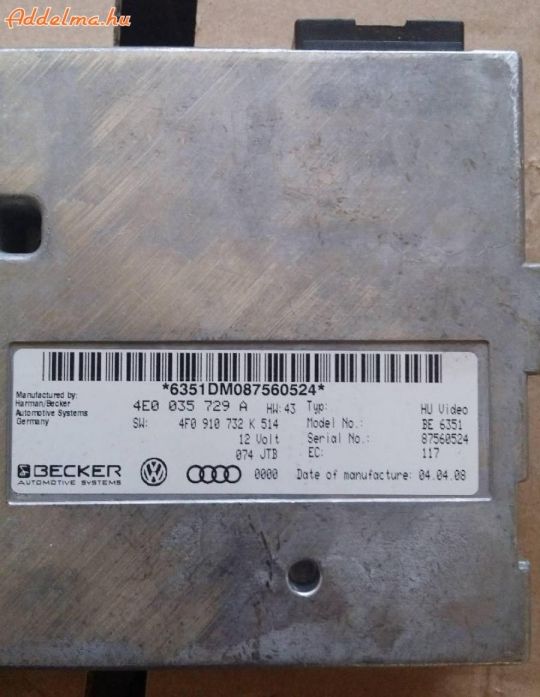 Audi A6   MMI 2 Vezérlő