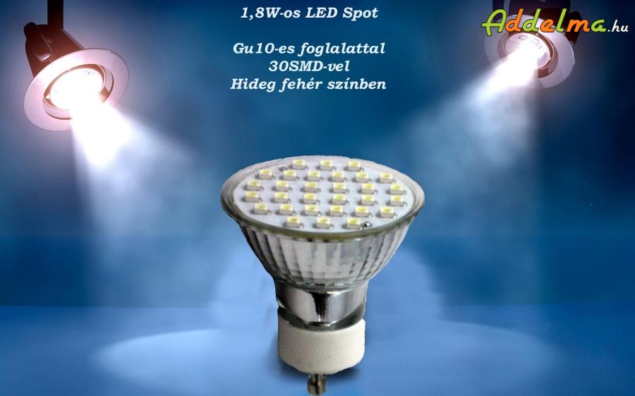 1,8W-os, energiatakarékos LED spot, 30SMDvel