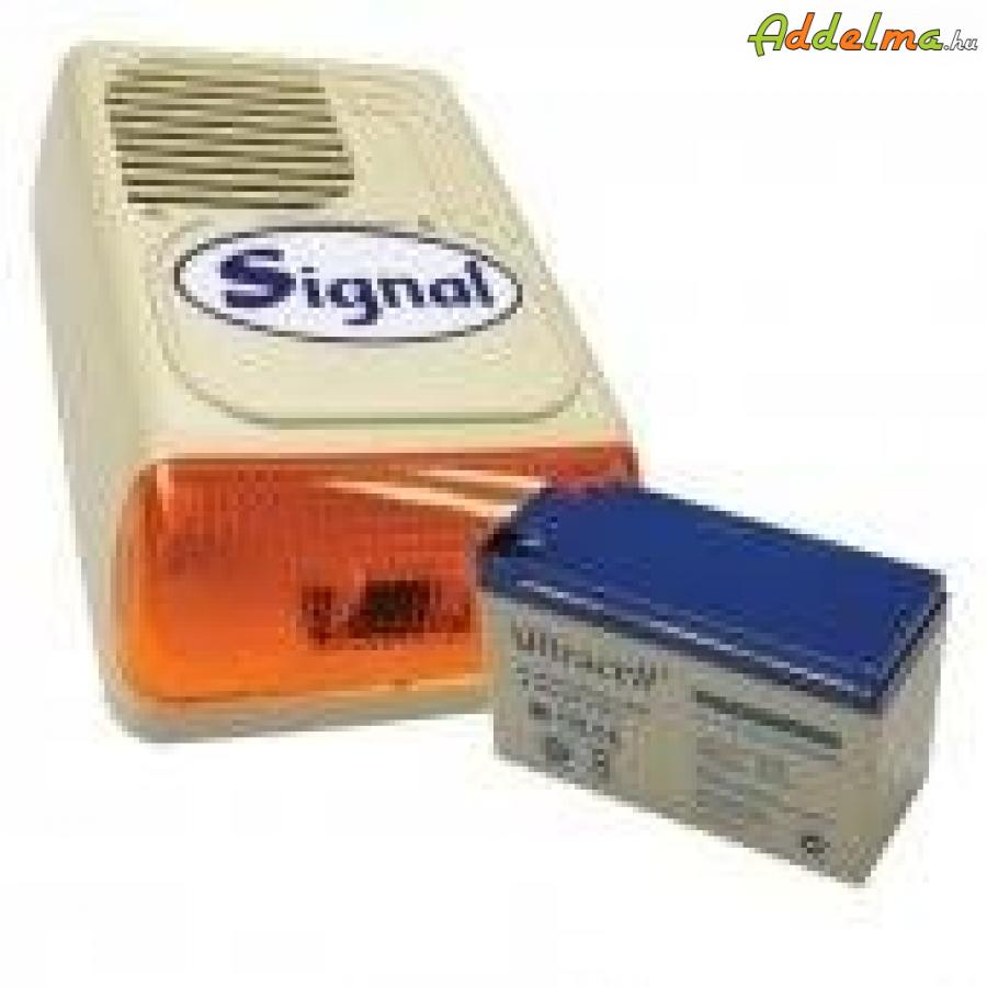Signal PS-128A sziréna + 12V7Ah akku szett 