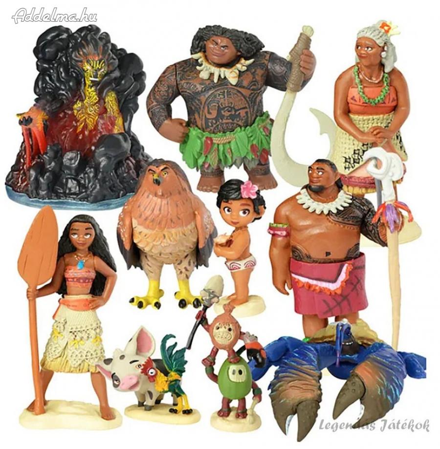 10 db-os Vaiana Moana figura szett