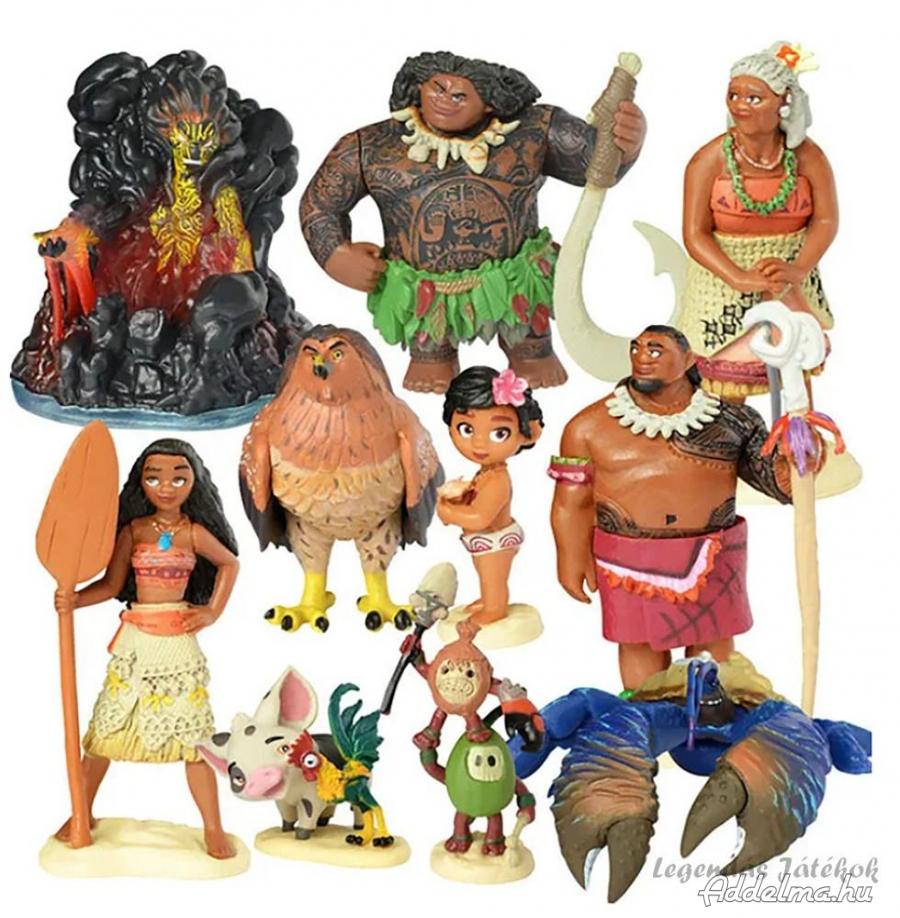 10 db-os Vaiana Moana figura szett