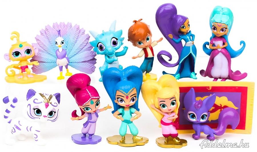 12 db-os Shimmer és Shine figura szett