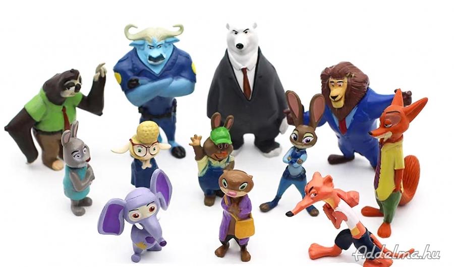 12 db-os Zootropolis mesefigura szett