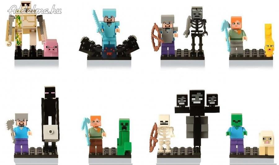 15 db-os Minecraft mini figura szett