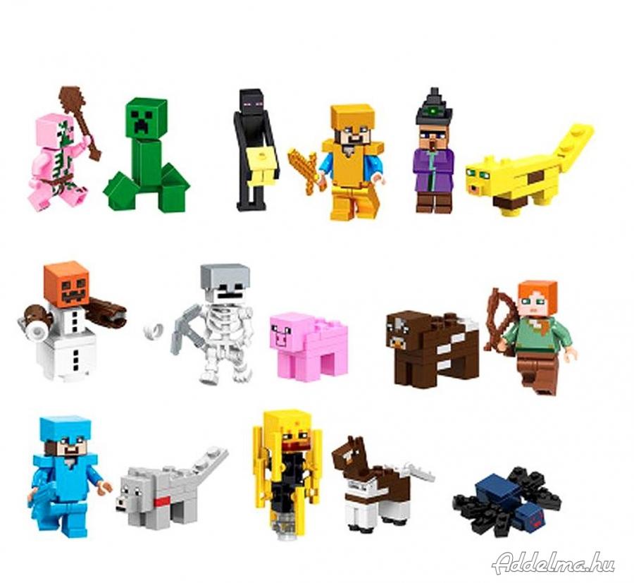 16 db-os Minecraft mini figura szett