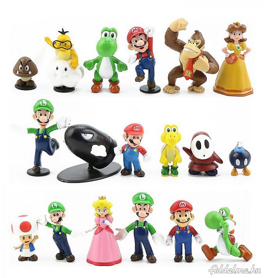 18 db-os Super Mario figura szett