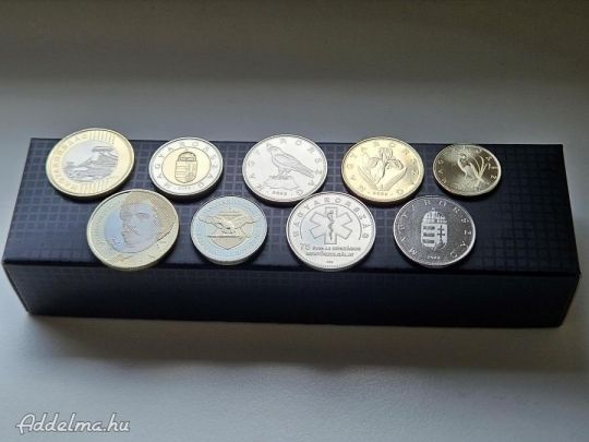 2023 évi forint forg. sor(+Petőfi 200ft ,Honvéds100,OMSZ50) 9 érme