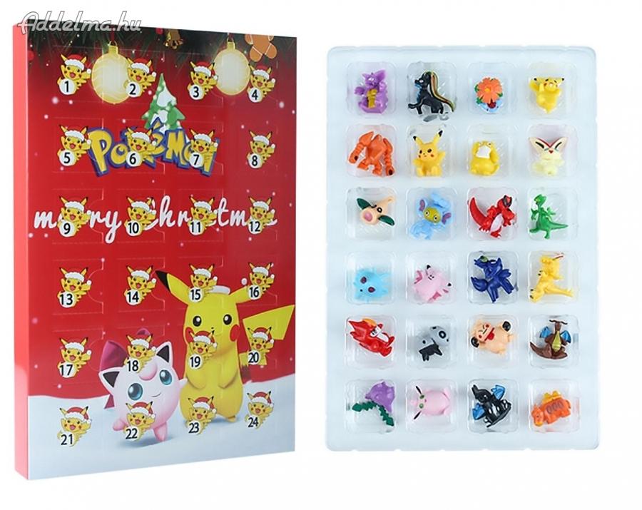 24 db-os Pokemon Adventi Kalendárium naptár figura szett