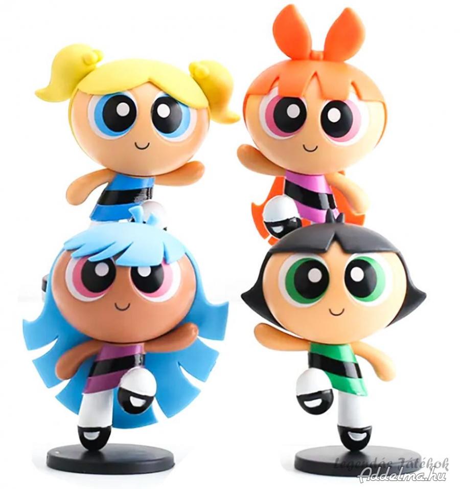 4 db-os Pindúr Pandúrok The Powerpuff Girls figura szett 9 cm