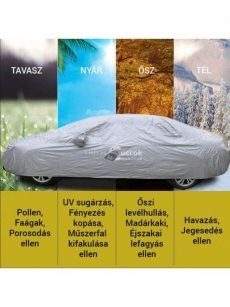 4 évszakos autótakaró ponyva 3600-4100 mm hosszú
