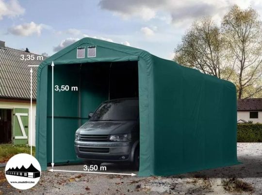 4x8x3,35m Wikinger raktársátor/ 720g/m2 Tűzálló ponyva