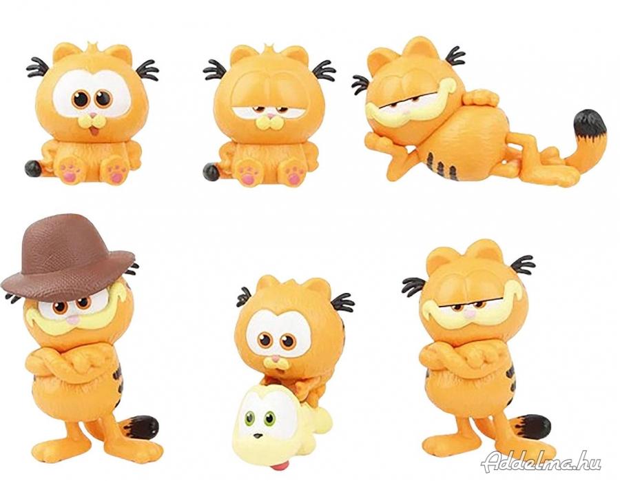 6 db-os Garfield figura szett. 6-9 cm