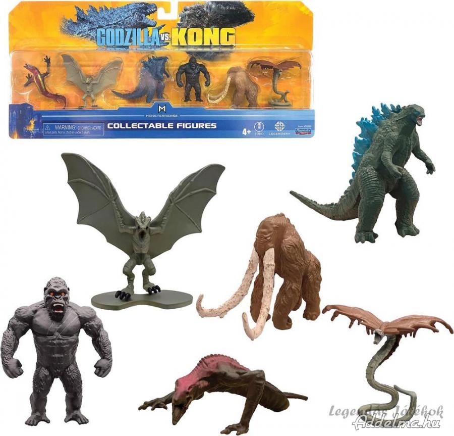 6 db-os Godzilla vs. Kong figura szett Monsterverse