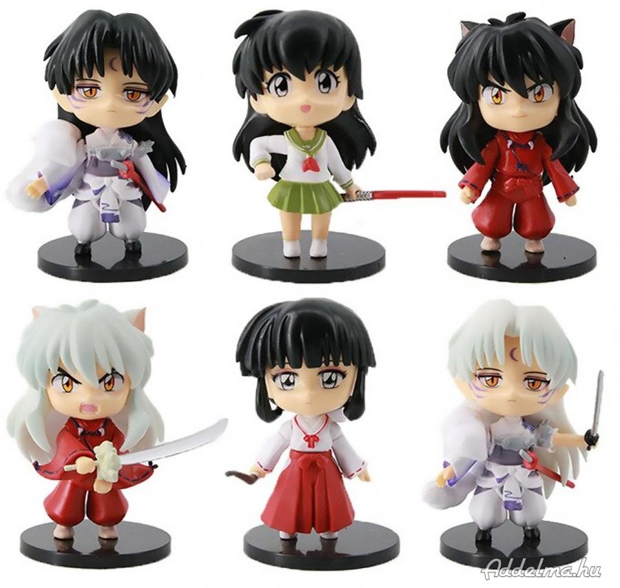 6 db-os Inuyasha figura szett