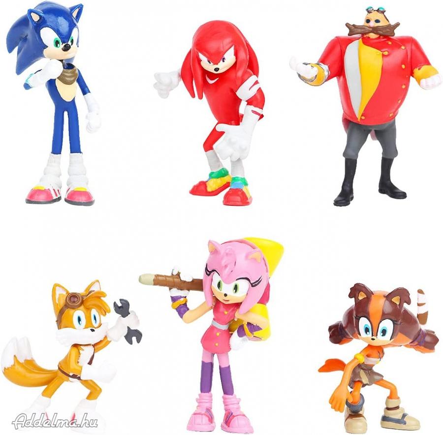 6 db-os Sonic a sündisznó figura szett Dr. Eggmannel