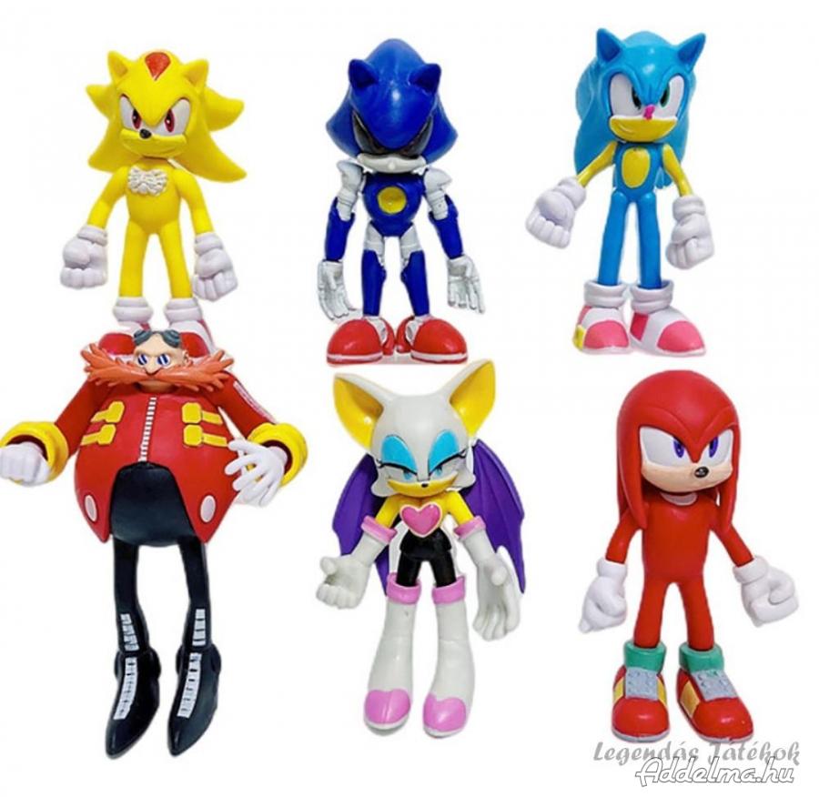 6 db-os Sonic a sündisznó figura szett - Rouge a denevérrel