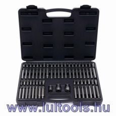 75 darabos torx - spline - imbusz - ribe bitfej készlet