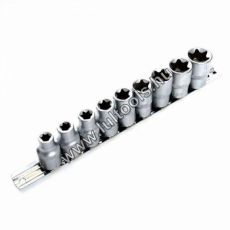 8db-os E-torx dugókulcs sor 3/8"