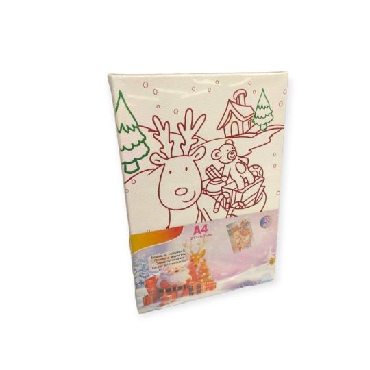 A4 karácsonyi vászon színező készlet