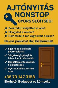 Ajtónyitás Zár lakat Nyitás
