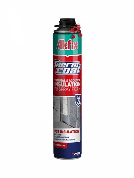 Akfix Thermcoat Hő & hangszigetelő purhab spray