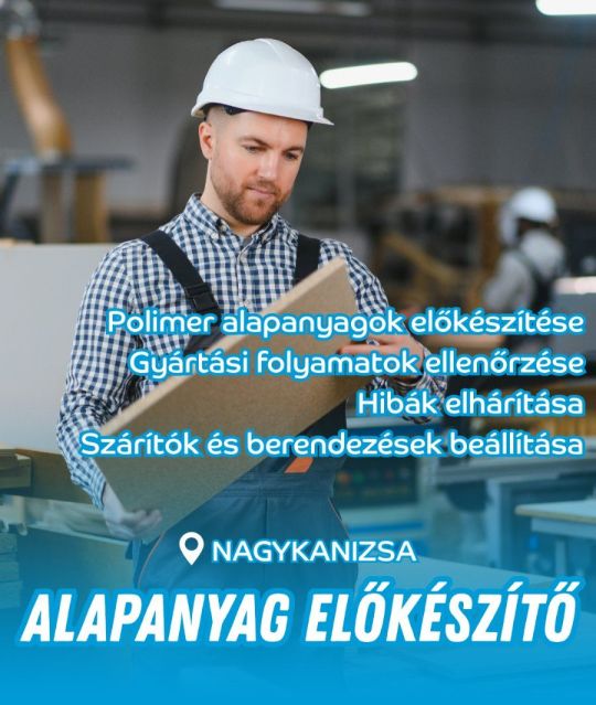 Alapanyag előkészítőt keresünk