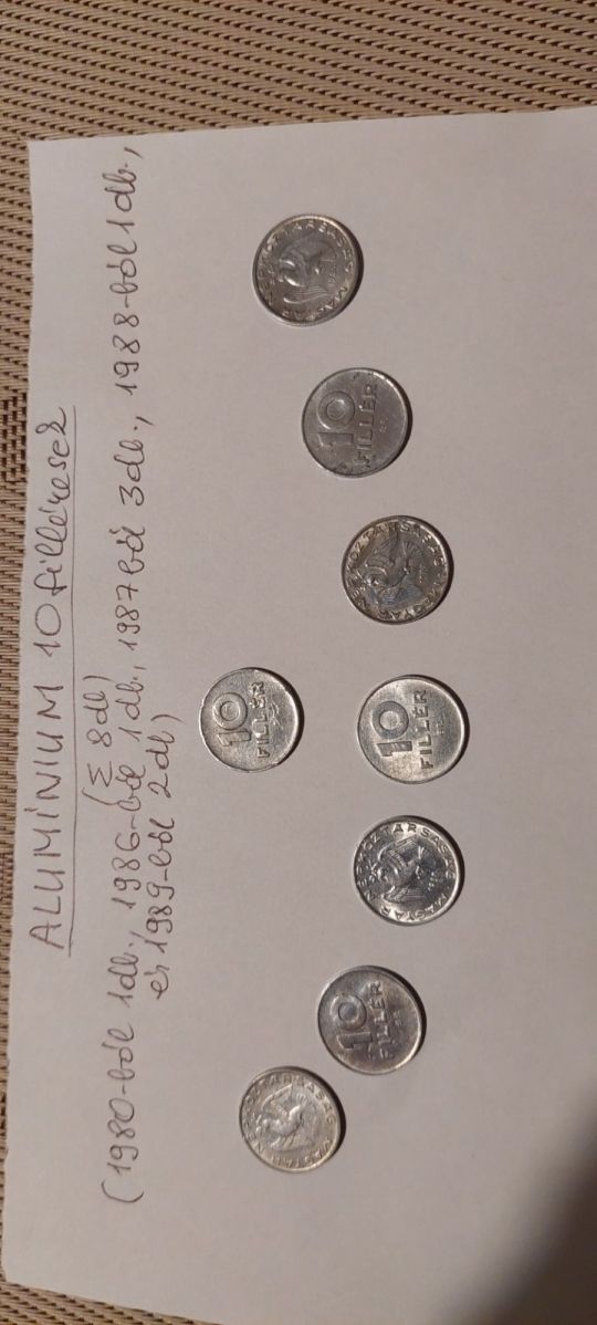 Alumínium 10 filléresek egyben eladók.