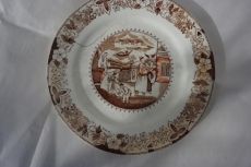 Angol kinaizáló antik porcelán kishibás kistányér eladó.