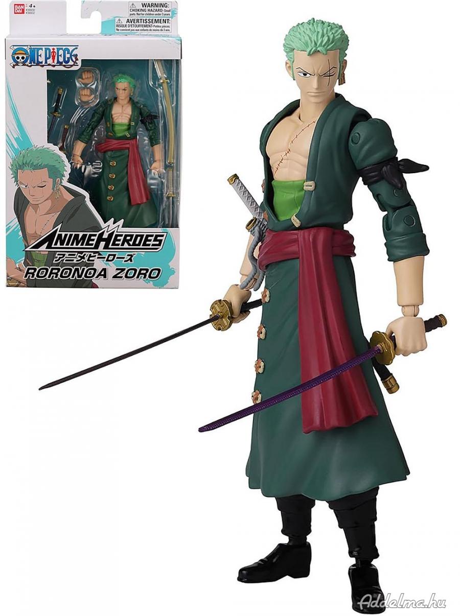 Anime Heroes One Piece Roronoa Zoro figura 17 cm Bandai