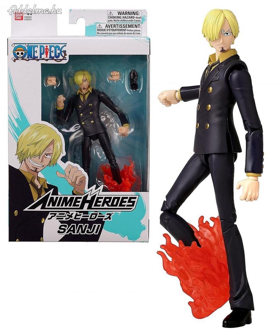 Anime Heroes One Piece Sanji figura 17 cm Bandai