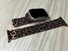Apple Watch fém leopárd mintás szíj